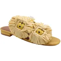 Kurt Geiger London Dames Slippers Raffia Buckle Flat Sdl - Goudkleurig - Maat 39