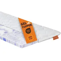 Sleepling 90 x 190 cm Gel-topper | orthopedische topmatras van gelschuim | Made in EU | afneembare hoes van microvezel, wasbaar op 60 graden | 90 x 190 x 6 cm | wit