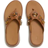 FitFlop F-mode ultra-jewel leather toe-post sandals