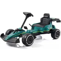 Vrooomy Aston Martin Formule 1 Skelter 3 tot 6 jaar – Officieel Gelicentieerde Kinder Gocart – Race Replica AMR26 met Slijtagevrije EVA-Wielen, Handrem & Veiligheidsgordel – Groen