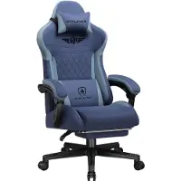 GTPLAYER - Gamingstoel Technisch - Met Lendensteun en 150 kg - Donkerblauw