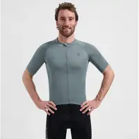 Rogelli Essential II Heren Fietsshirt - Korte Mouw - Lange Rits - Grijs