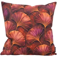 NOVÉE Ginkgo Burgundy Kussenhoes | 45 x 45 cm | Katoen/Polyester