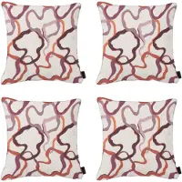 Madison sierkussen blaze - 50x50x10cm set van 4