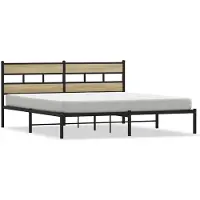 vidaXL Bedframe zonder matras metaal sonoma eikenkleurig 180x200 cm