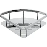 Alvoro Aura Hoek Douchekorf 22x7x22cm - Chroom - RVS 304 - Accessoires, Douche Accessoires, Doucherekken - 5404024125803