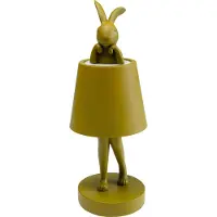 Kare LED-batterijlamp Animal Rabbit, groen, IP54, 29 cm dimbaar, groen, Woon-/ Eetkamer, Kunststof, Design