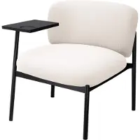 COMHOMA - Loungestoel Fauteuil - Moderne Gestoffeerd met Metalen Poten - Beige