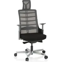 Hjh OFFICE Luxe bureaustoel SKARIF Netstof / Stof zwart