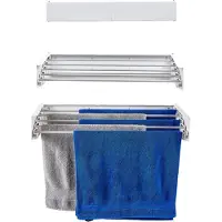 Foxydry Hide 71 cm Wit - Droogrek wandmontage - Intrekbare waslijn voor aan de muur - Kleur Wit - 71 x 35 x 13 cm