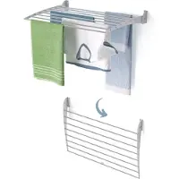Foxydry Fold 82 cm DOWN - wasdroogrek wandmontage clicksysteem - neerwaartse sluiting - 82 x 50 x 10 cm