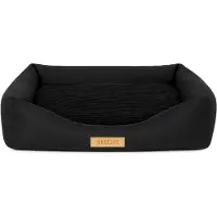 Dogeste orthopedisch hondenbed XXL voor grote honden, ribfluweel, afneembare hoes, kleur zwart