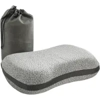 Sleepling 50 x 35 cm nekkussen van memory foam | oprolbaar reiskussen met hoes | orthopedisch visco hoofdkussen | Made in EU | afneembare hoes van microvezel, wasbaar op 60 graden | grijs