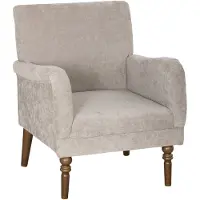 HOMCOM fauteuil - Linnen (100% polyester), rubberhout - 70 x 75 x 88 cm - Grijs