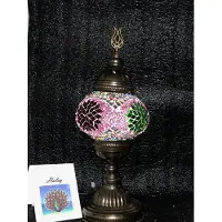 Halay Turkse sfeerlamp - handgemaakt met roze parels en mozaïek - E14 LED lamp inbegrepen - uniek ontwerp - 100% veilig