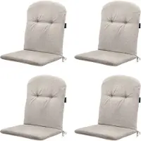 Madison kuipstoelkussen hoge rug panama - 96x45x3,5cm set van 4