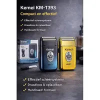 Kemei eletrisch shaver-LCD display-Dubbele folie-USB oplaadbaar