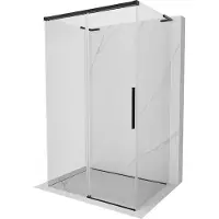 Mexen Rox-3S L 3-zijdige douchecabine verschuifbaar 100 x 110 , transparant, zwart - 8C2L-100-110-70-00-3S