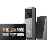 Ezviz Wireless Video Doorbell with 2K+2MP Dual Lens and Solar Panel, Persons/Packages Detection, Color Night Vision, 32GB eMMC, Two-Way Talk, Video Doorbell with Camera EP3x Pro 2K+SD7 Smart Screen