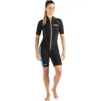 Cressi Lido 2 Mm Woman Short Sleeve Shorty Zwart S Vrouw