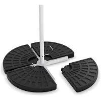 Tristar Parasoltegels - 100x100cm - 4 Tegels - Parasolvoet voor Kruisvoet - Vulbaar tot 52 Liter - Zwart - PA-7907