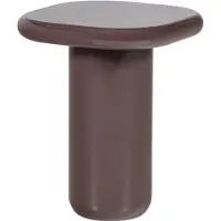 Woood Zava Bijzettafel - Hout - Hoogglans Donkerbruin - 61x50x50