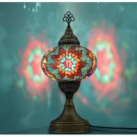 Halay Mozaïeklamp - Handgemaakte nachtlamp - Turkse sfeerverlichting - Marokkaanse decoratieve tafellampen