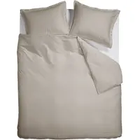 Ambiante Dekbedovertrek Satin Uni Zand Katoensatijn-240 x 200 / 220 cm | Lits-Jumeaux