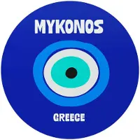 Reinders - Mykonos - Glasschilderij Ø 70 cm - Blauw