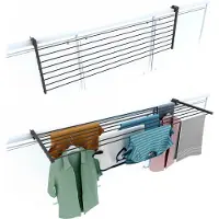 Foxydry Duo 162 cm balkon droogrek - antraciet - rechthoekige reling
