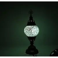 Halay Turkse mozaïeklamp - Handgemaakte tafellamp - Marokkaanse oriëntaalse lamp - Diameter 12 cm, hoogte 30 cm - Kleurrijk en uniek