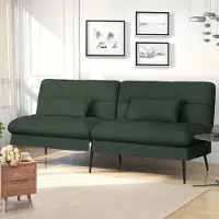 COMHOMA - Sofa Slaapbank - Futon Klapbank 3-zits Hoekbank - Groen