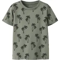Name it MINI T-shirt groen Jongens Stretchkatoen Ronde hals All over print - maat 86