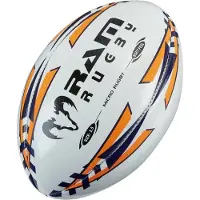 RAM Rugby Micro Soft Feel Rugby Bal - Zachte rugby training voor Kinderen - Maat 2.5 - Perfect voor Indoor gebruik
