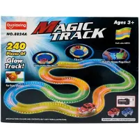 Halay Glow in the dark magische racebaan 240dlg uitbreidbaar & flexibel Magic Track