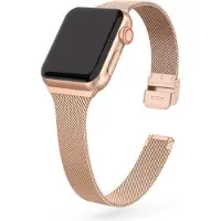 Jumada 's bandje geschikt voor Apple watch - Applewatch Milanees Horloge Band - Rosé Goud 38/40 MM Milanese Gesp Armband Voor Apple Watch Series 1/2/3/4/5/6//7/8/9se