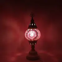 Halay Turkse mozaïek tafellamp - Handgemaakte Marokkaanse lamp - Diameter 12 cm - Hoogte 42 cm - Authentiek en kleurrijk
