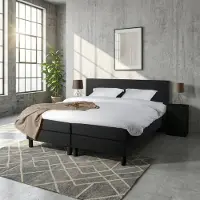 Mörgenn Boxspring Comforta - Pocketvering - Antraciet - 180x210 cm - Inclusief Dekbed en Kussens