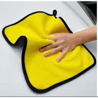 Jumada 's - 2X Microvezel doeken - Auto - Poetsdoek - Geel - Droogdoek - Wasdoek - 30x60cm - Set van 2