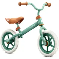 INNE Loopfiets voor Kinderen 2 Jaar Molto Strada, max. 30 kg, Loopfietsen met schuimrubberen banden, verstelbaar zadel en stuur, stalen frame - Sage Green met witte banden