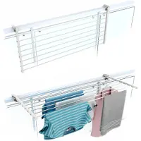 Foxydry Duo 118 cm hangend wasrek - wit - rechthoekige reling