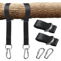 HomeShopXL HSXL Hangmat Ophangsysteem - 2x Nylonband - 2x Karabijnhaak - max. 150kg - Ook geschikt voor Schommel, Nestschommel, Hangstoel, Hangmat Ophangen