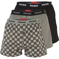 HUGO Boxershorts ecru / kaki / zwart