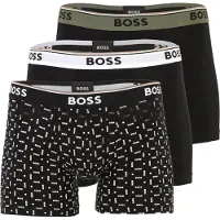 BOSS Boxershorts 'Power Des' olijfgroen / zwart / wit