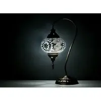 Halay Mozaïek tafellamp - Handgemaakte, oosterse lamp - Turkse lamp - Hoogte 42 cm - Diameter 19 cm - Inclusief E14 LED-lamp