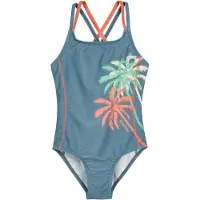 Playshoes Badpak 'Palmen' blauw / groen / oranje / wit