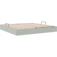 vidaXL Ottoman Bedframe met opslag Lichtgrijs 200 x 200 cm Fluweel