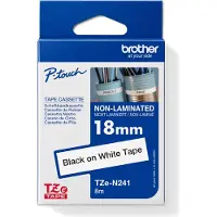 Brother Tape TZe-N241 Zwart op wit (18 mm)