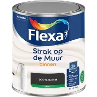 Flexa - Strak Op De Muur Binnen Mat - 100% Grafiet - Mengverf - 1 L