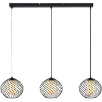 LINDBY Hanglampe , Cedrice, dimbare, Zwart, Woonkamer, Metaal, Vintage / Retro